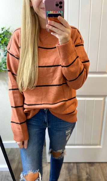 Clay Striped Sweater