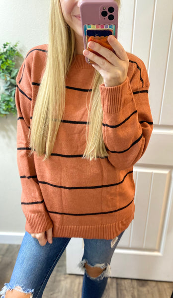 Clay Striped Sweater