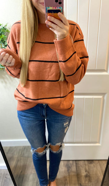 Clay Striped Sweater