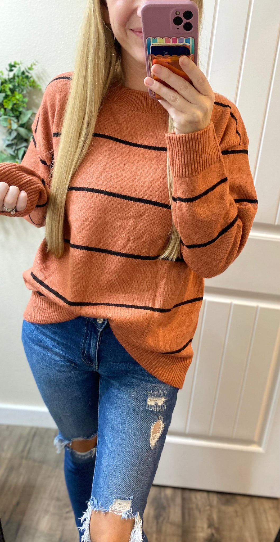 Clay Striped Sweater