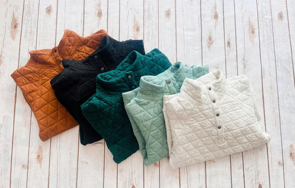 Quilted Snap Pullovers