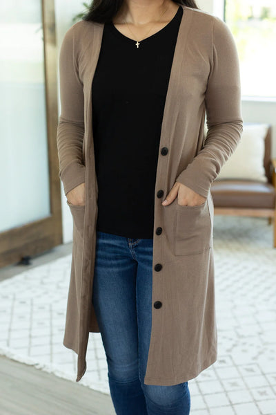 Long Button Cardigans