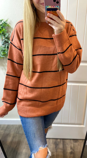 Clay Striped Sweater