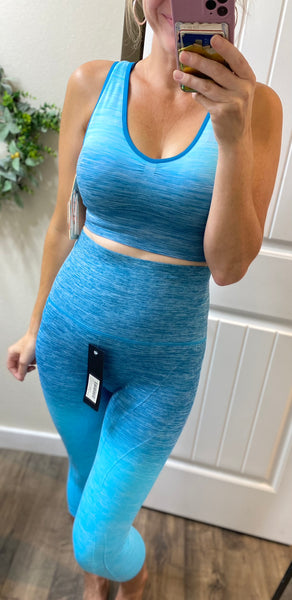 Blue Dip Dye Athletic Set