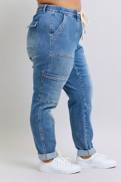 Judy Blue Cuffed Cargo Denim Jogger