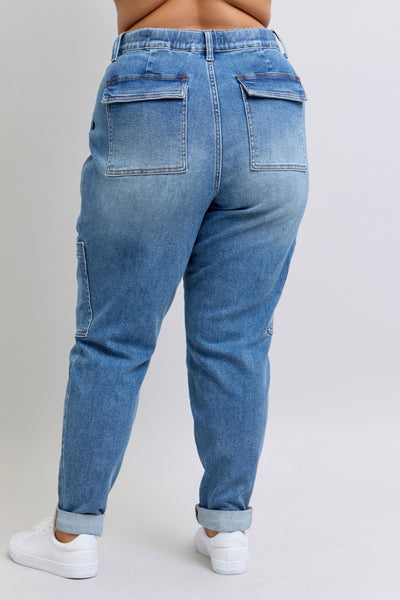 Judy Blue Cuffed Cargo Denim Jogger