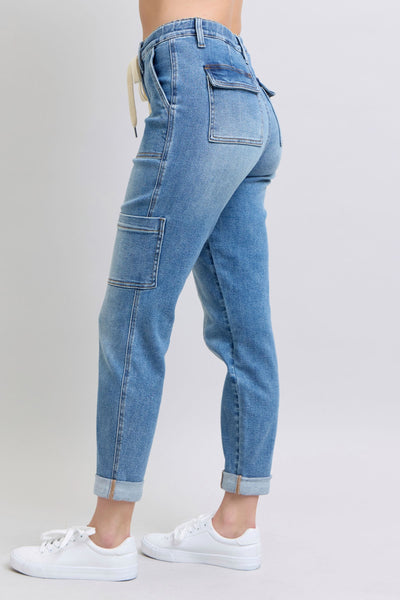 Judy Blue Cuffed Cargo Denim Jogger