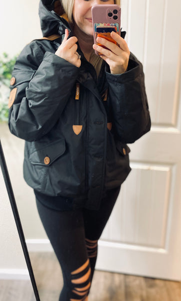 Preorder Wanakome Waterproof Puff Jacket on Black or Khaki