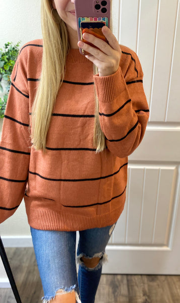 Clay Striped Sweater