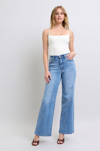 Judy Blue Wide Leg Non-Distress Jeans