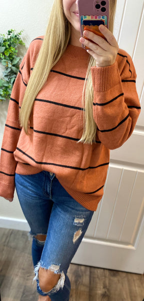 Clay Striped Sweater