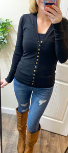 Black Snap Cardigan