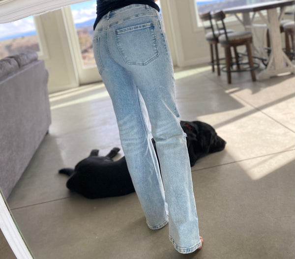 Wide Leg Premium Denim Distressed or Non-distressed