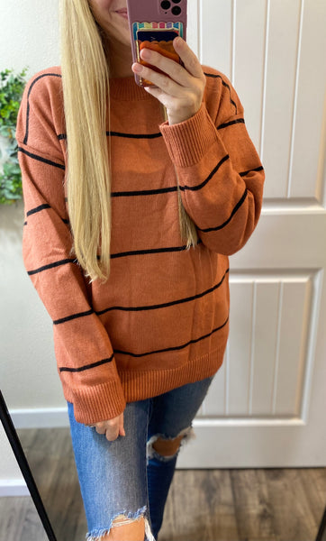 Clay Striped Sweater