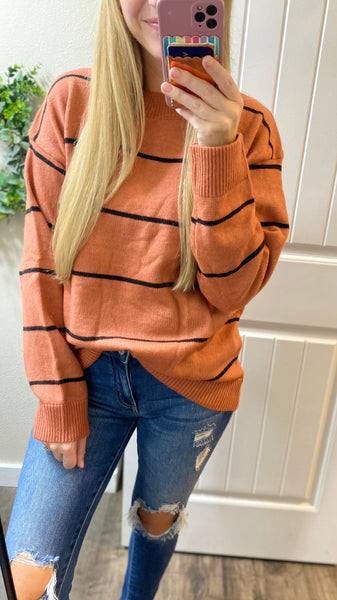 Clay Striped Sweater