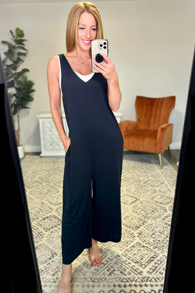 Black Slouchy Get Up And Go Jumpsuit