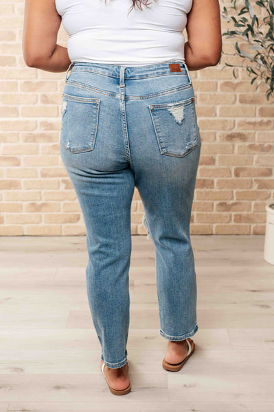 Judy Blue High Waist Distressed Boyfriend Jeans