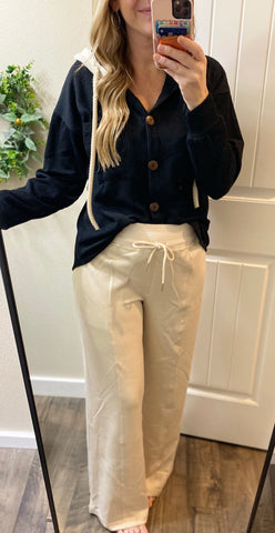 Drawstring Wide Leg Pants