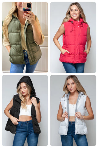 Hooded Puff Vest