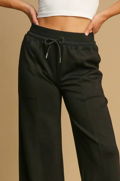 Drawstring Wide Leg Pants