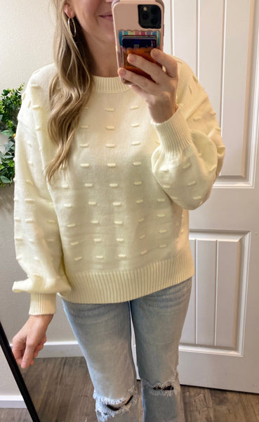 Cream Dash Sweater