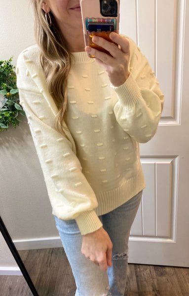 Cream Dash Sweater