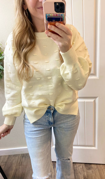 Cream Dash Sweater