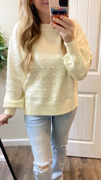 Cream Dash Sweater