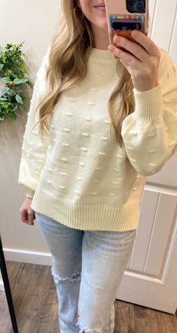 Cream Dash Sweater