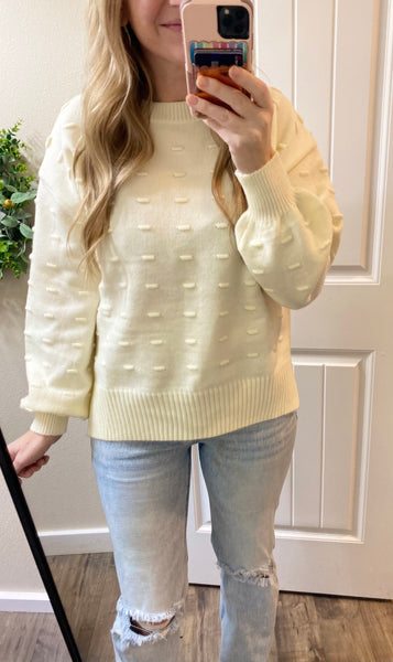 Cream Dash Sweater