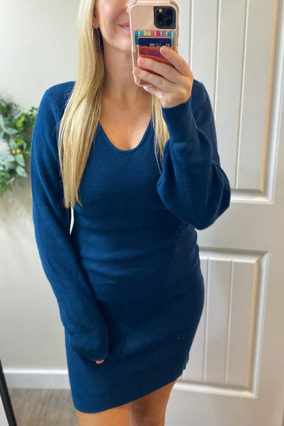 Sale! Dark Teal Sweater Dress