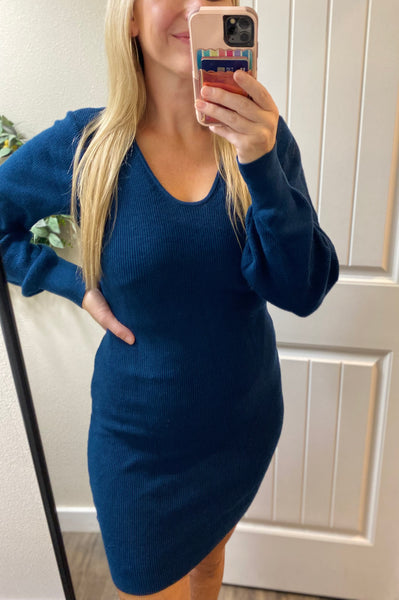 Sale! Dark Teal Sweater Dress