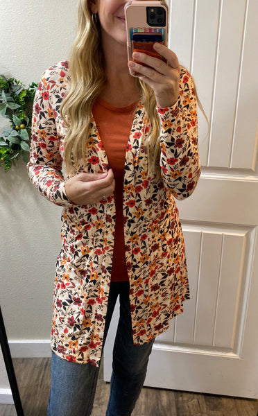 Fall Floral Cardigan