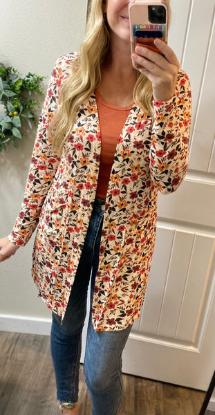 Fall Floral Cardigan