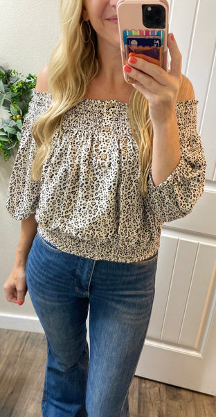 Animal Off Shoulder Top