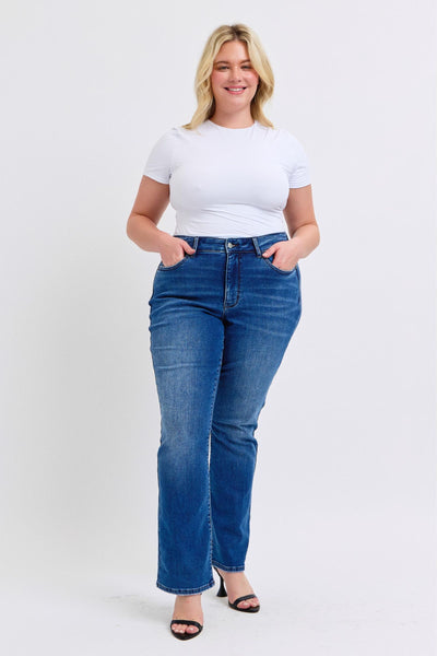 Judy Blue Mid-Rise Bootcut Jeans with Thermal Lining