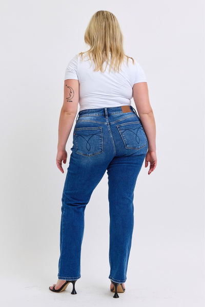 Judy Blue Mid-Rise Bootcut Jeans with Thermal Lining