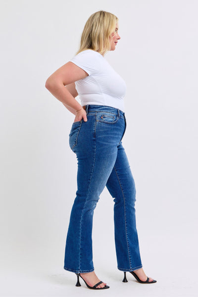 Judy Blue Mid-Rise Bootcut Jeans with Thermal Lining