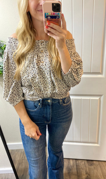 Animal Off Shoulder Top