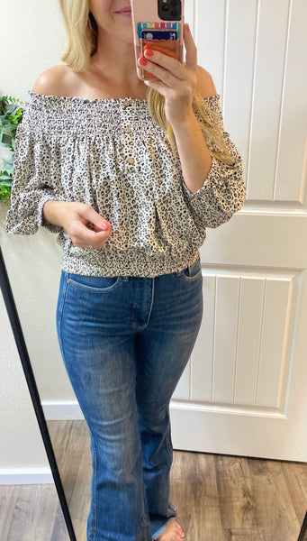 Animal Off Shoulder Top