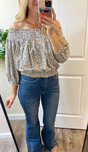 Animal Off Shoulder Top