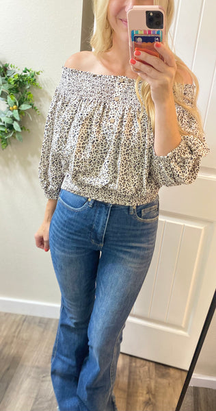 Animal Off Shoulder Top