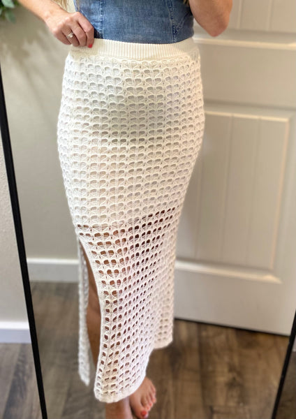 Net Skirt in Cream