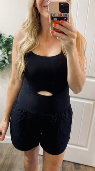 Cutout Romper In Black