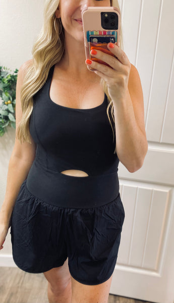 Cutout Romper In Black