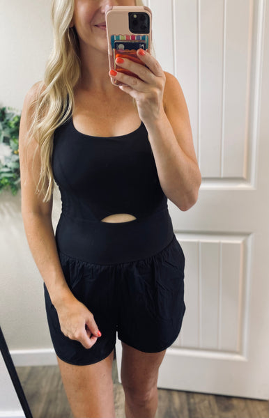 Cutout Romper In Black