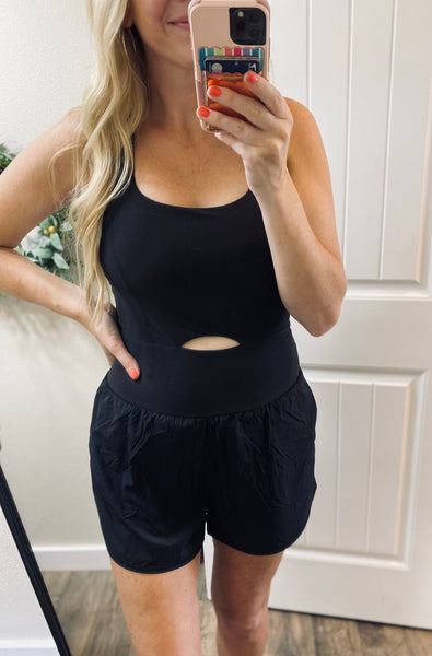 Cutout Romper In Black