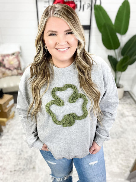 Shamrock Chenille Embroidered Sweatshirt