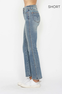 Judy Blue Non-Distress Bootcut Denim- Short Inseam