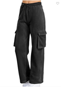 Cargo Burnout Fleece Straight Leg Lounge Pants